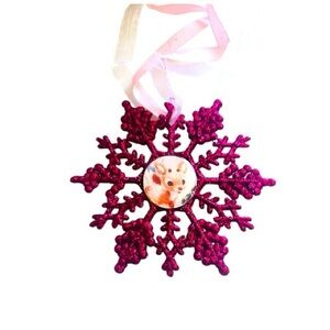 Rudolph Glitter Snowflake Ornament